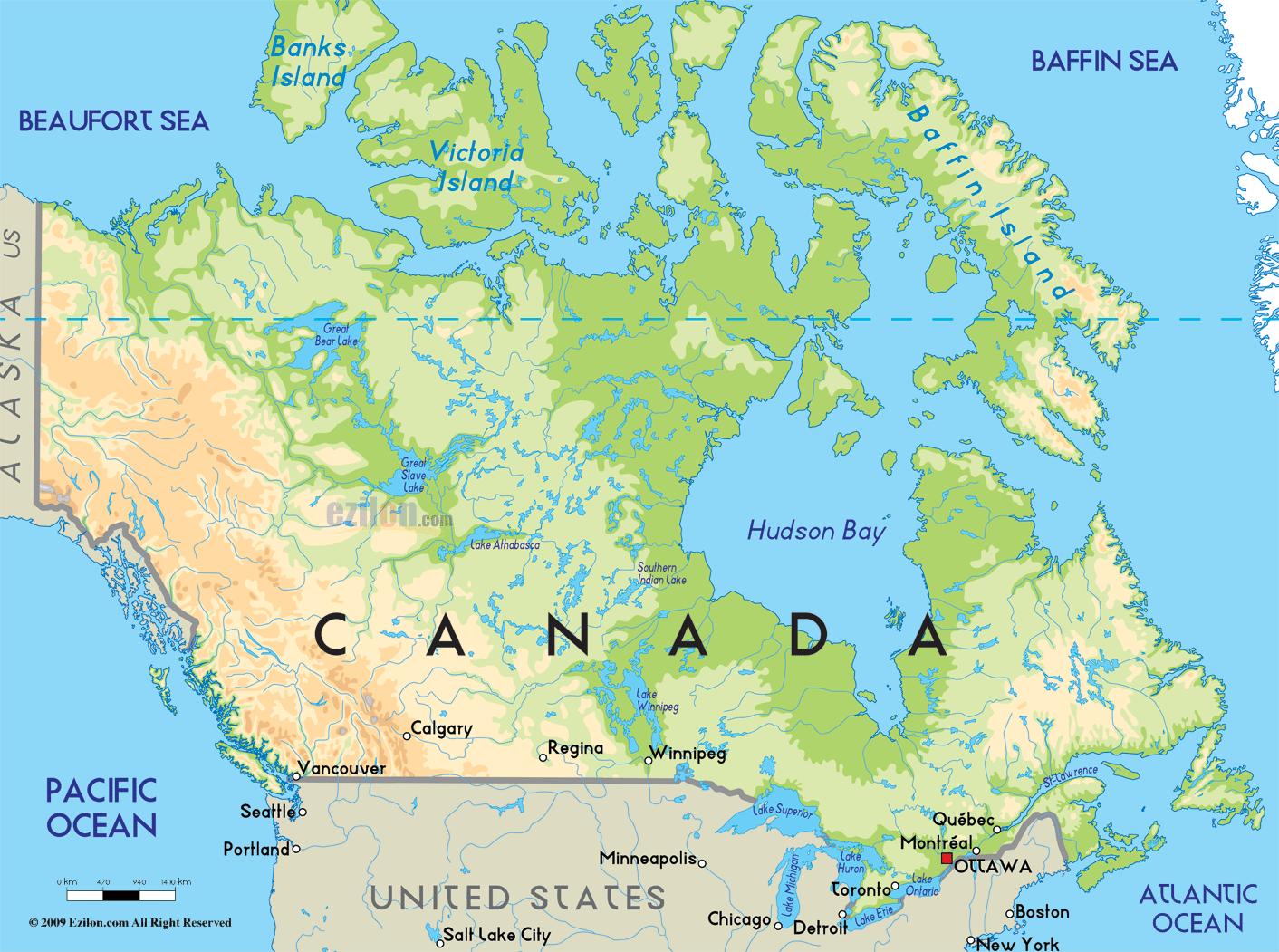 カナダの地図 カナダ地図 北アメリカ ア