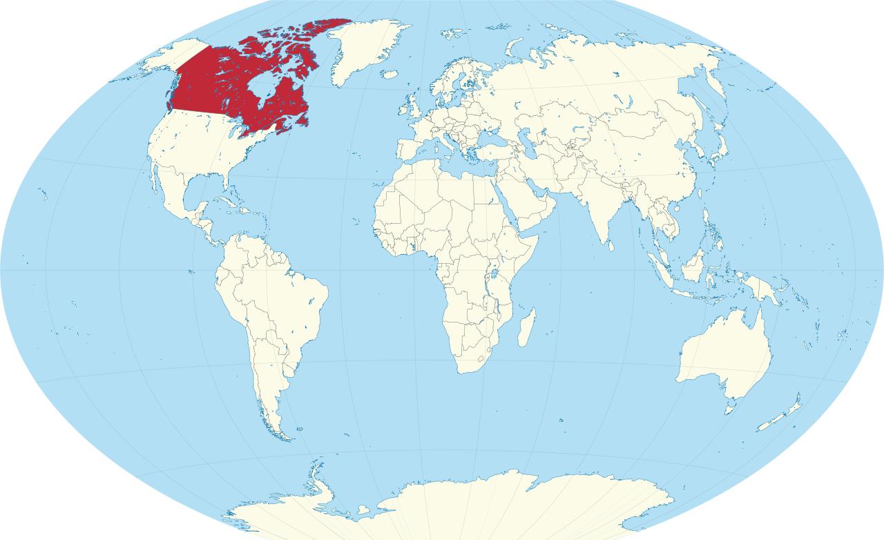 カナダ国は世界地図世界の地図とカナダハ 北アメリカ ア