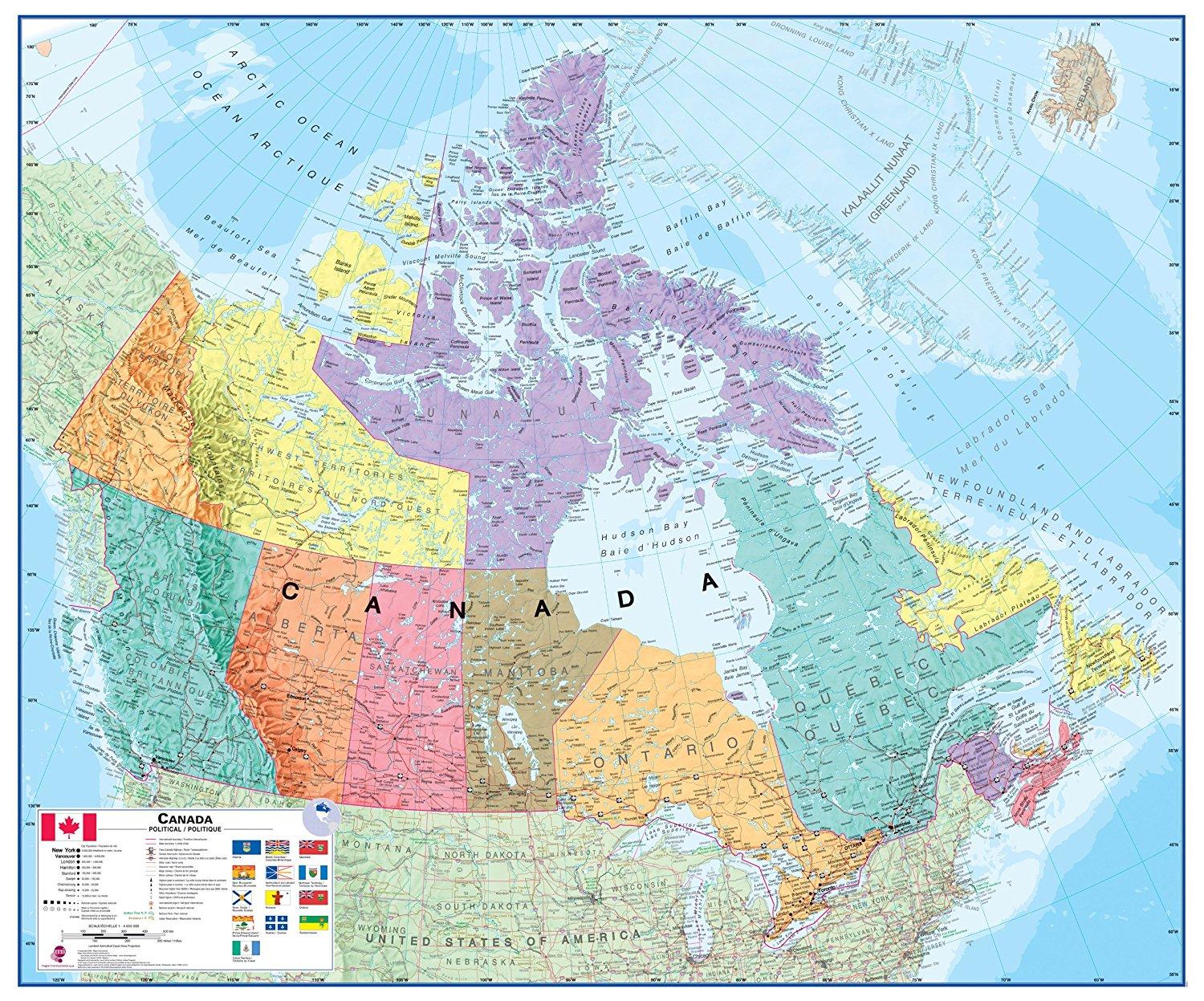 新しいカナダ地図 地図のカナダ北米 ア