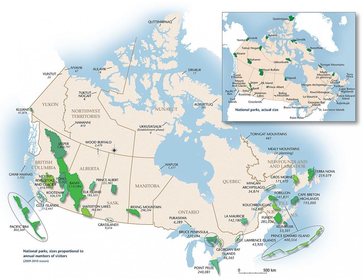 国立公園カナダ地図 カナダ公園マップ 北米 ア