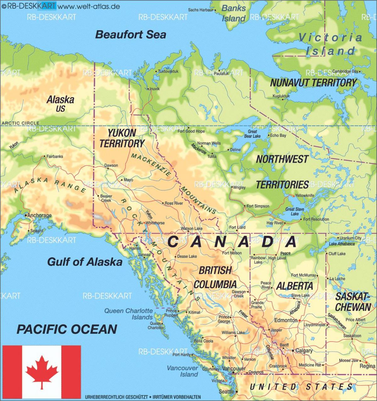地図の西カナダ 詳細地図の西カナダ北米 ア