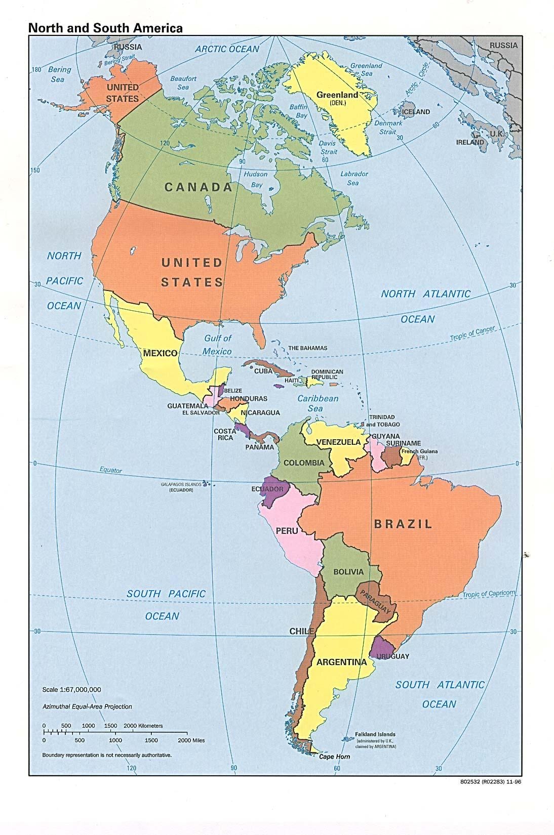 カナダの海洋地図