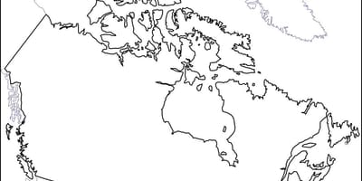 空白の概要カナダの地図