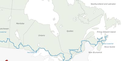 カナダのトレイル地図