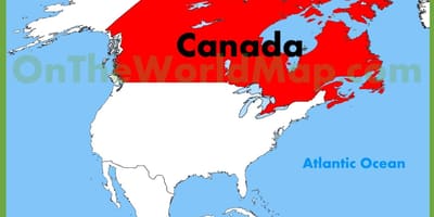 カナダ米地図