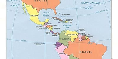 カナダの海洋地図